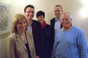 v.l. Sigrd Rakow (MdL), Dr. Peter Wengelowski, Martina Steguweit-Berenbeck, Dennis Rohde, Heino Hinrichs