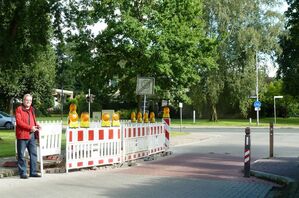 OBHV-Rostrup Vorstandsmitglied Martin Ebert- auch Vorstandsmitglied des SPD- OV Bad Zwischenahn- am Ort des Geschehens