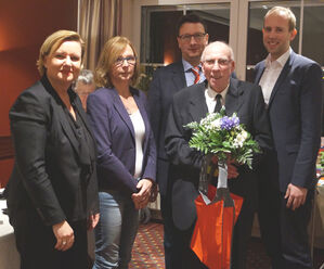 Dr. Eva Högl (MdB), Sigrid Rakow (MdL), Dr. Peter Wengelowski, Georg Tietjen und Dennis Rohde( MdB)